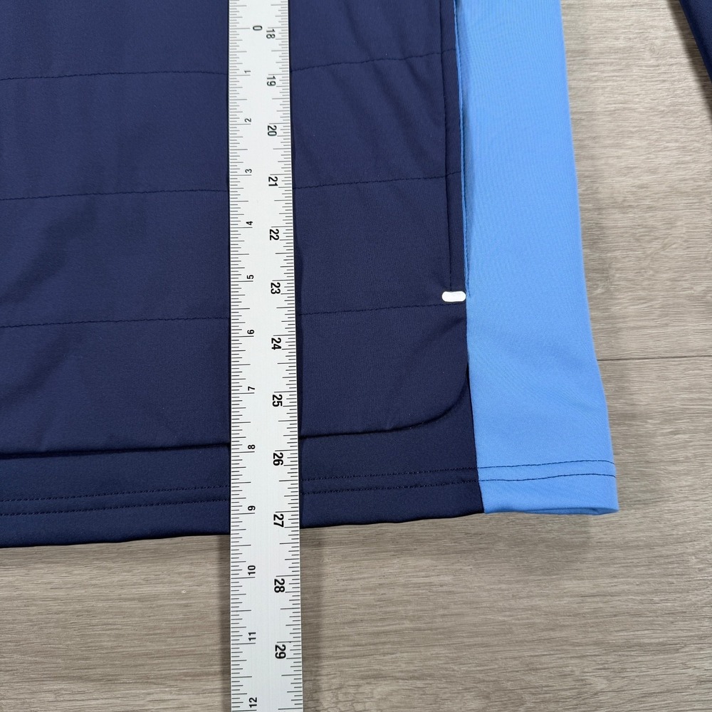 Peter Millar Weld Elite Hybrid 1/2 Zip Pullover Blue Mens XL Golf Performance - Picture 5 of 10